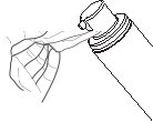 A hand grasping and pulling downward