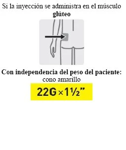 Medical schematic showing a stylized human body with an arrow indicating the