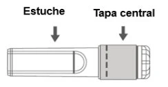 Diagram of a medical device with arrows indicating the