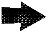 A thick, stylized black arrow pointing to the right on a white background