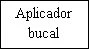 Black text on white background with serif font reading Oral Applier enclosed in a rectangle with thin black border