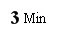 Black text on white background reading 3 Min