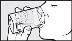 Black and white drawing of a person drinking liquid from a glass held in the right hand