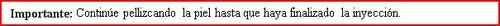 Black text on a white background enclosed in a red-bordered rectangle with the bold word 'Important' followed by a warning in Spanish
