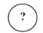 Un punto interrogativo nero centrato all'interno di un cerchio bianco