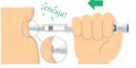 Иллюстрация руки, держащей инъекционную ручку для нанесения на верхнюю часть