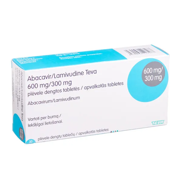 Abacavir/lamivudine Teva 600 mg/300 mg film-coated tablets EFG tablets, film-coated