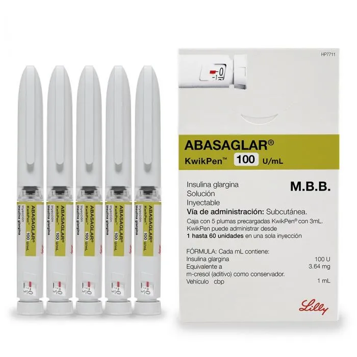 Abasaglar 100 units/ml KwikPen solution for injection in pre-filled pen solution for injection in pre-filled pen