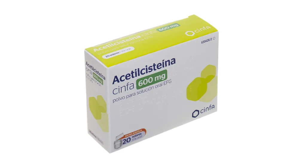 Acetylcysteine CINFA 600 mg powder for oral solution EFG powder for oral solution