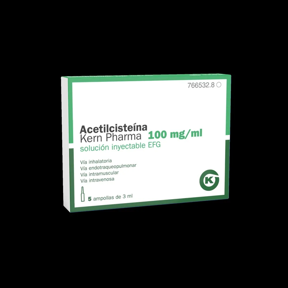 Acetylcysteine Kern Pharma 100 mg/ml solution for injection EFG solution for injection