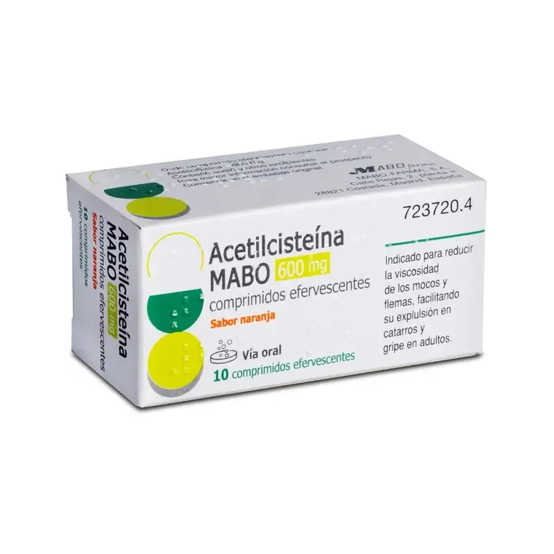 Acetylcysteina Mabo 600 mg compresse effervescenti sapore arancia compresse effervescenti