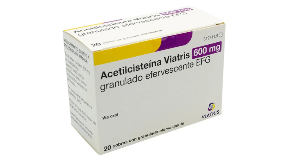 Acetylcysteine Viatris 600 mg effervescent granules EFG granules, effervescent