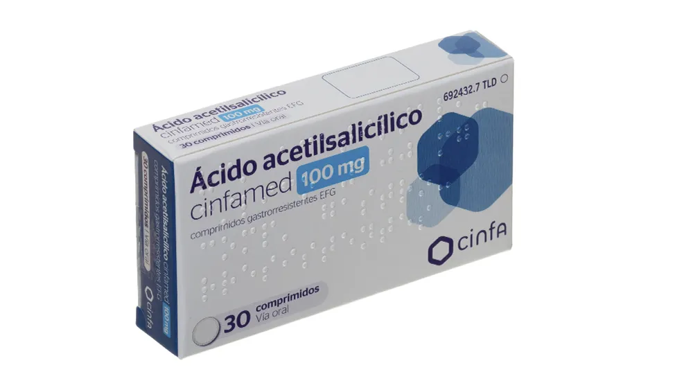 ACIDO ACETILSALICILICO CINFAMED 100 MG COMPRIMIDOS GASTRORRESISTENTES EFG COMPRIMIDO GASTRORRESISTENTE