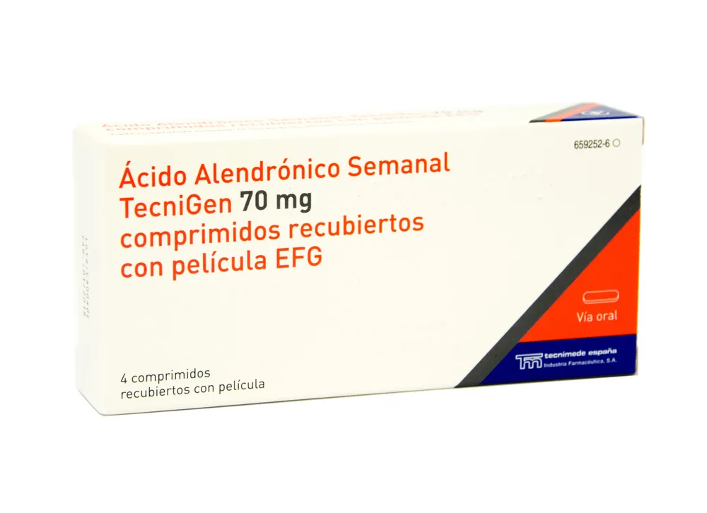Acido alendronico settimanale Tecnigen 70 mg compresse rivestite con film EFG compresse, rivestite con film