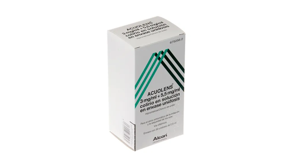 Acuolens 3 mg/ml + 5.5 mg/ml eye drops solution in single-dose container solution, ophthalmic