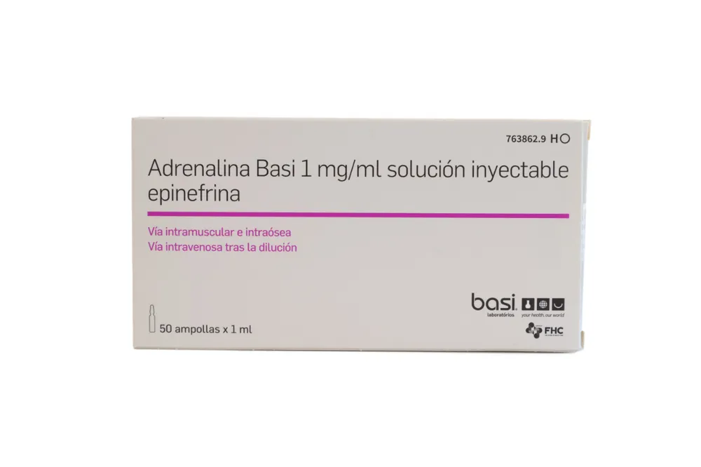 ADRENALINA BASI 1 MG/ML SOLUCIÓN INYECTABLE SOLUCIÓN INYECTABLE