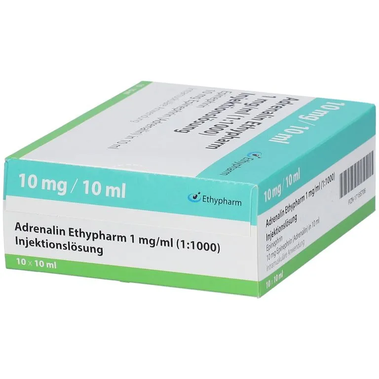 ADRENALINA ETHYPHARM 1 MG/ML SOLUCION INYECTABLE SOLUCIÓN INYECTABLE