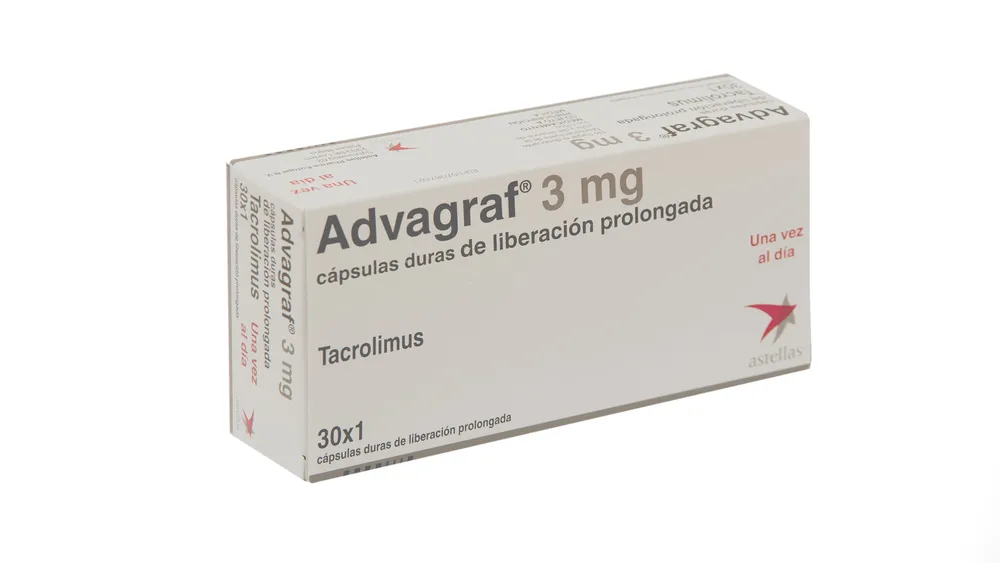 Advagraf 3 mg prolonged-release hard capsules capsules, hard, prolonged release