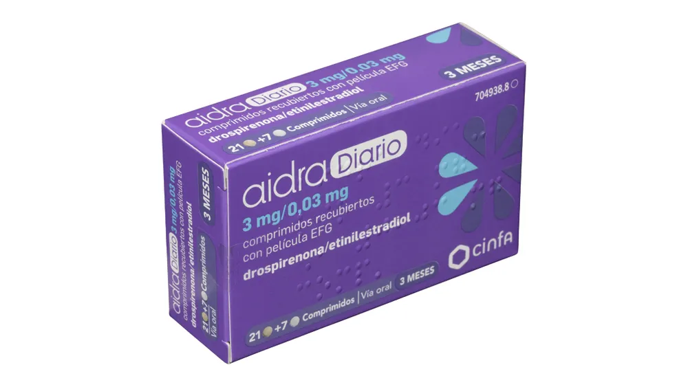 Aidra Diario 3 mg/0.03 mg film-coated tablets EFG tablets, film-coated