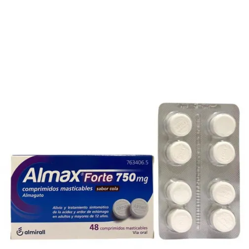 Almax Forte 750 mg compresse masticabili sapore cola compresse, masticabili