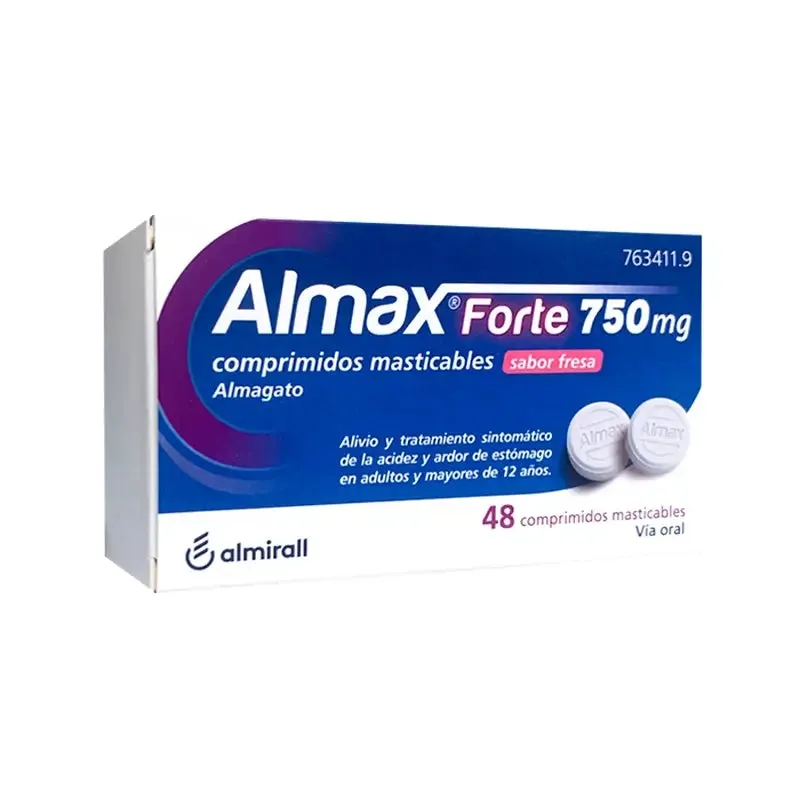 Almax Forte 750 mg compresse masticabili gusto fragola compresse, masticabili