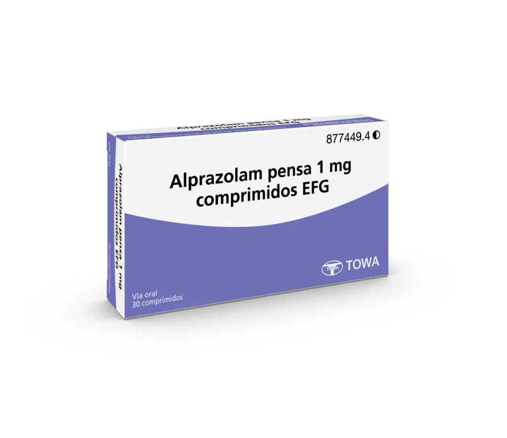 Алпразолам Пенса 1 мг таблетки ЕФГ таблетки