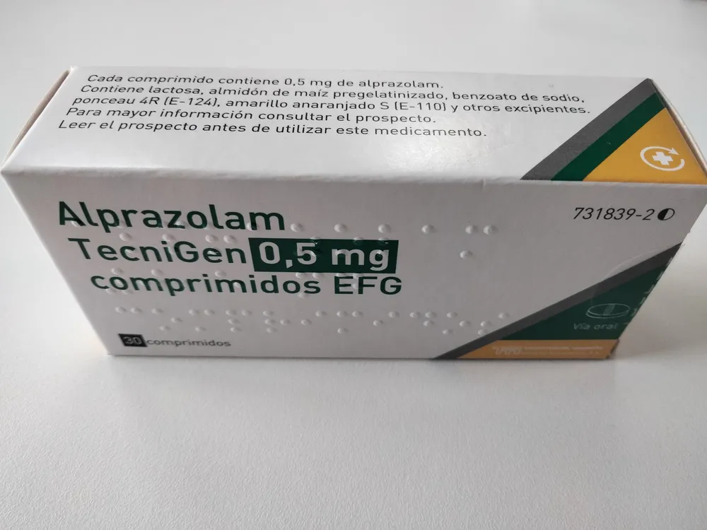 Alprazolam Tecnigen 0.5 mg tablets EFG tablets