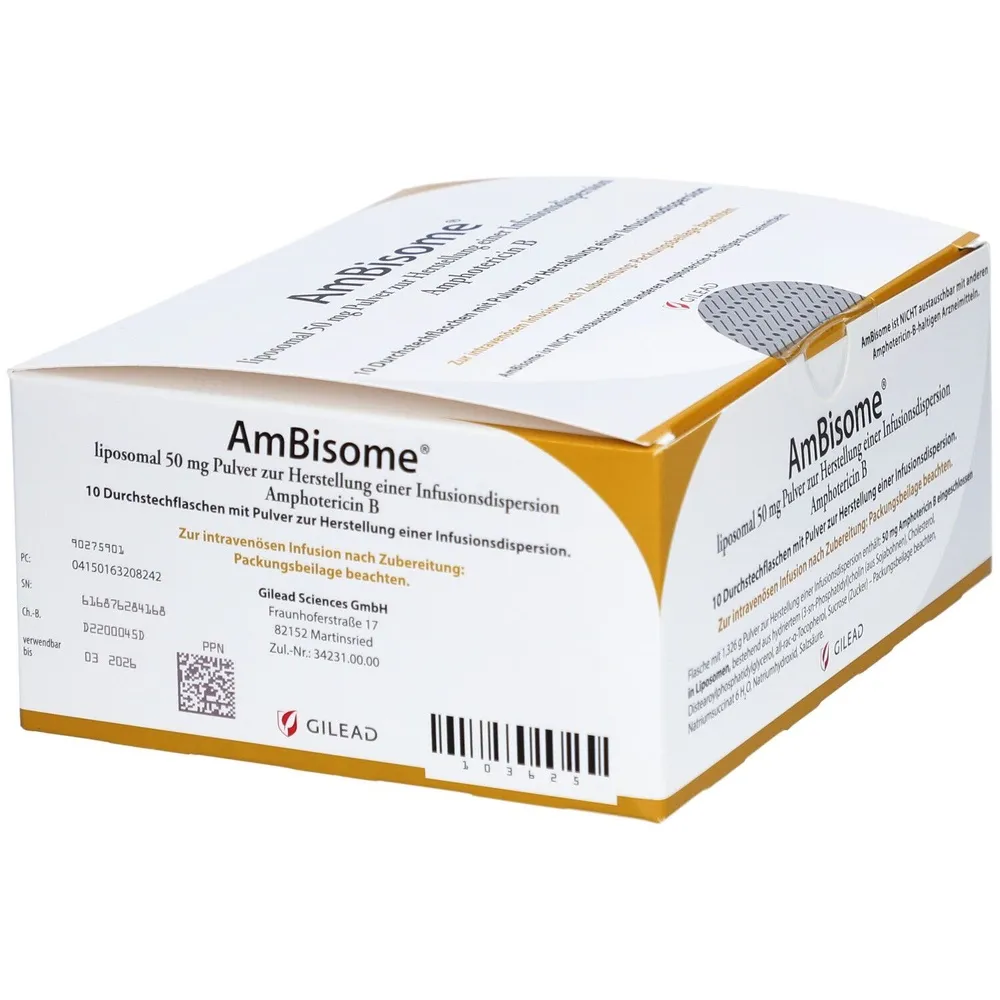 Ambisome liposomal 50 mg powder for dispersion for infusion powder for preparation of infusion solution