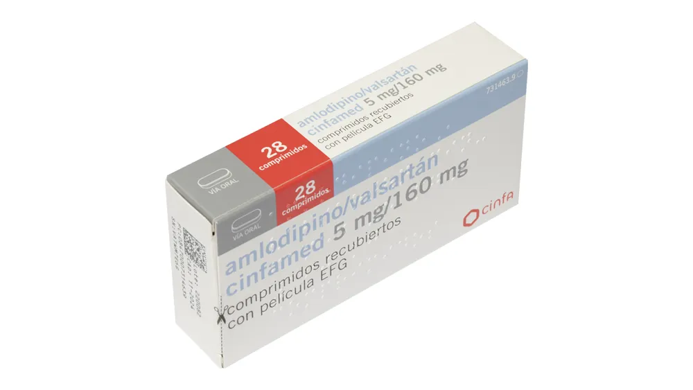 Amlodipino/valsartan Cinfamed 5 mg/80 mg compresse rivestite con film EFG compresse, rivestite con film