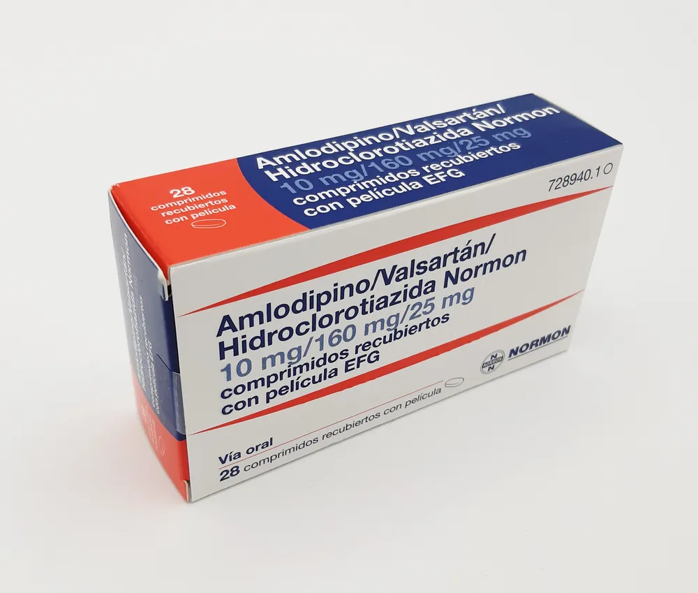 Amlodipine/valsartan/hydrochlorothiazide Normon 10 mg/160 mg/25 mg film-coated tablets EFG tablets, film-coated