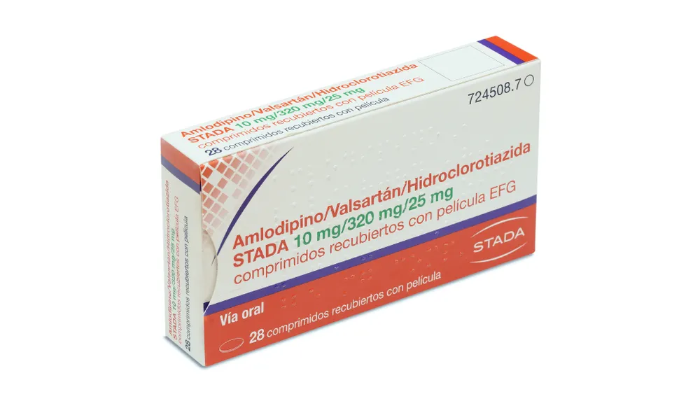 Amlodipine/valsartan/hydrochlorothiazide STADA 10 mg/320 mg/25 mg film-coated tablets EFG tablets, film-coated