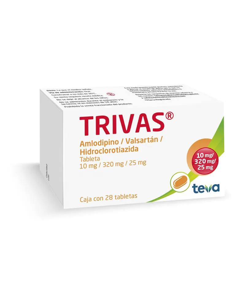 Amlodipino/valsartan/idroclorotiazide Teva 10 mg/320 mg/25 mg compresse rivestite con film EFG compresse, rivestite con film