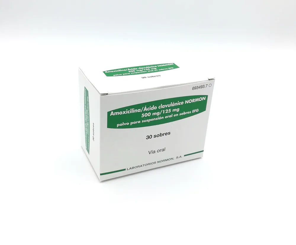 Amoxicillina/acido clavulanico Normon 500 mg/125 mg polvere per sospensione orale in bustine EFG polvere per preparazione di sospensione orale