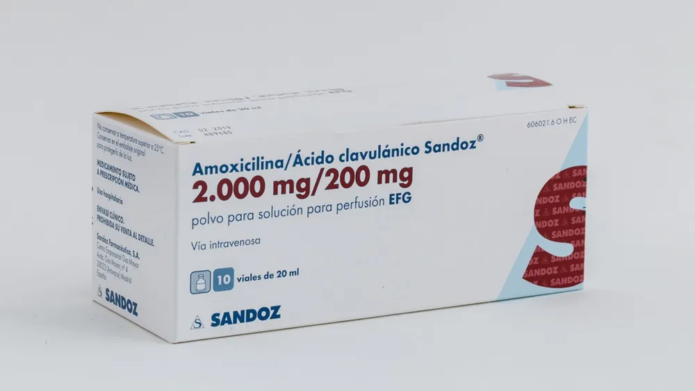 Amoxicillin/clavulanic acid Sala 2.000 mg/200 mg powder for solution for infusion EFG powder for solution for infusion