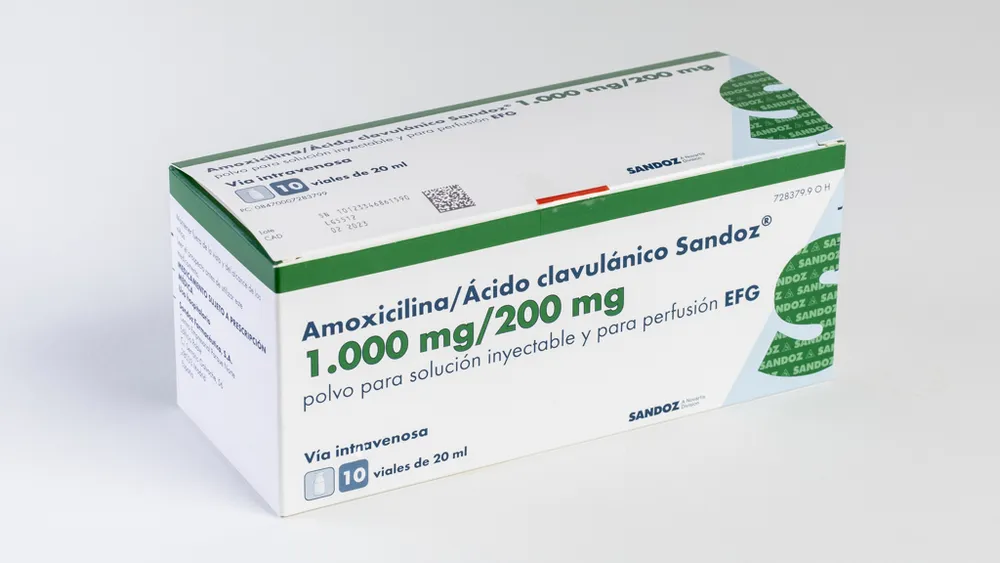 Amoxicillin/clavulanic acid Sandoz 1000 mg/200 mg powder for solution for injection and for infusion EFG powder for injectable solution and for perfusion