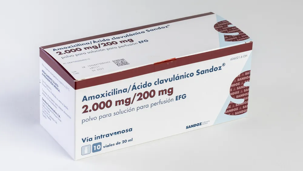 Amoxicillin/clavulanic acid Sandoz 2000 mg/200 mg powder for solution for infusion EFG powder for solution for infusion