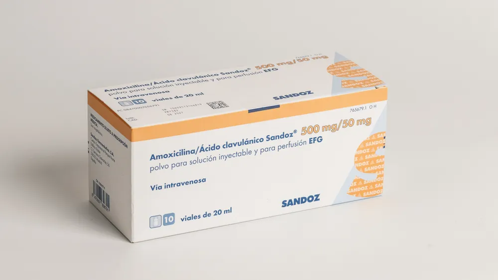 Amoxicillina/acido clavulanico Sandoz 500 mg/50 mg polvere per soluzione iniettabile e per infusione EFG polvere per soluzione iniettabile e per perfusione