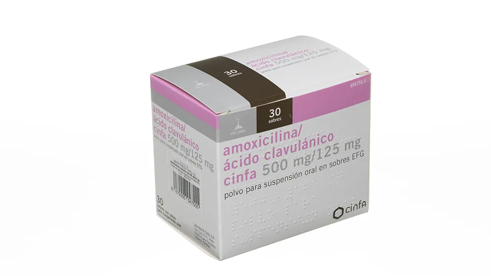Amoxicillina/acido clavulanico Tarbis 500 mg/125 mg polvere per sospensione orale in bustine EFG polvere per preparazione di sospensione orale