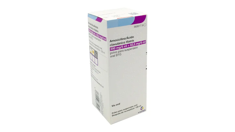 Amoxicillin/clavulanic acid Viatris 250 mg/5ml + 62.5 mg/5 ml powder for oral suspension EFG powder for preparation of oral suspension