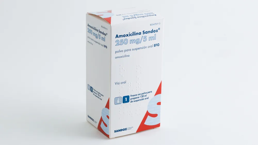 Amoxicillin Sandoz 250 mg/5 ml powder for oral suspension EFG powder for preparation of oral suspension