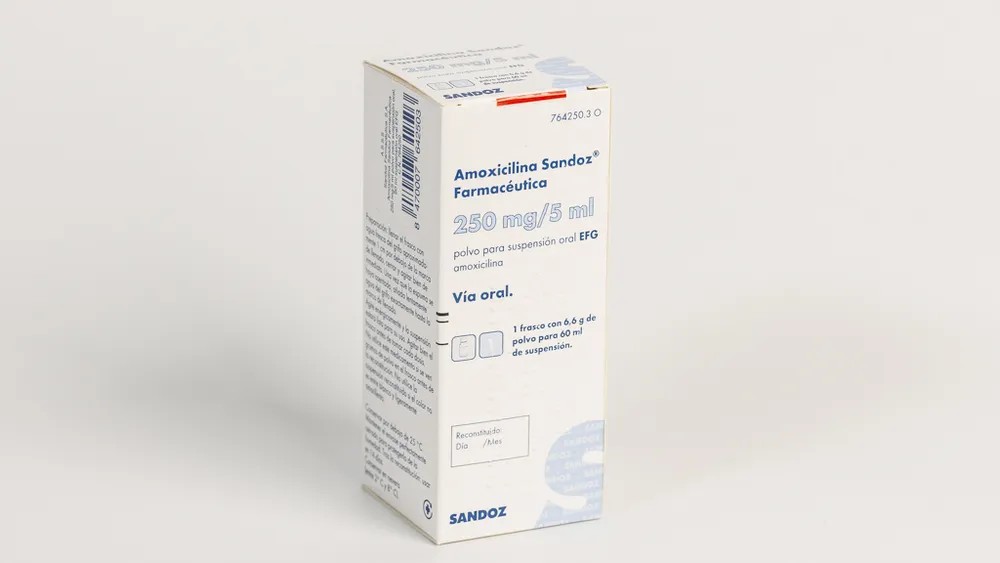 Amoxicillin Sandoz Farmacéutica 250 mg/5 ml powder for oral suspension EFG powder for preparation of oral suspension