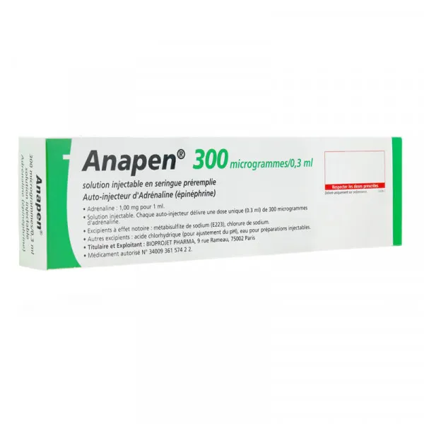 Anapen 0.50 mg/0.3 ml solution for injection in pre-filled syringe solution for injection in a pre-filled syringe