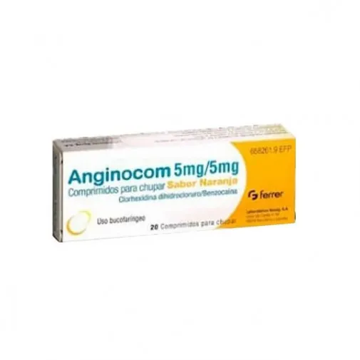 Anginocom 5 mg/5 mg compresse per succhiare con sapore di arancia compresse per uso orale