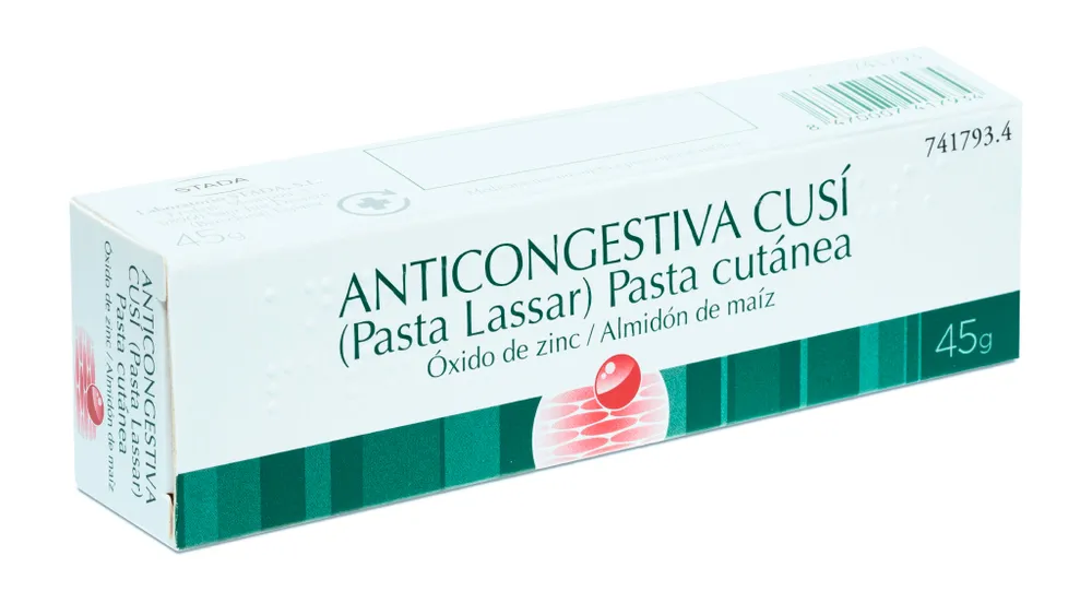 Anticongestiva Cusi (pasta lassar) pasta, cutanea