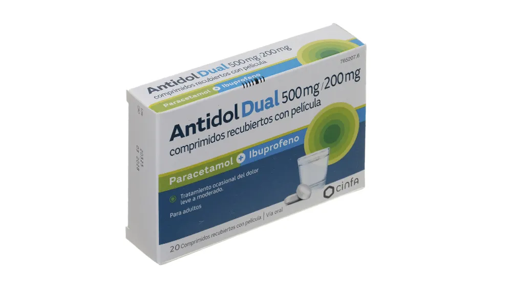 Antidol Dual 500 mg/200 mg compresse rivestite con film compresse, rivestite con film