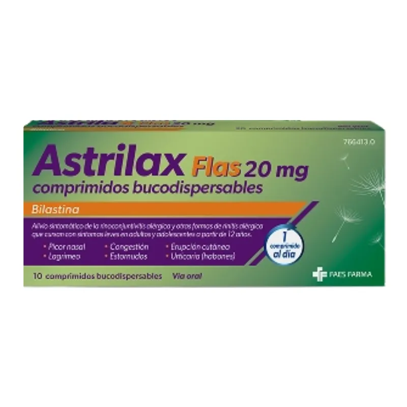 Astrilax Flas 20 mg orodispersible tablets tablets, buccodispersable
