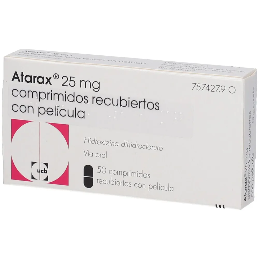 Atarax 25 mg film-coated tablets tablets, film-coated