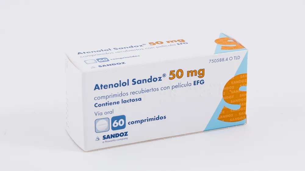 ATENOLOL SANDOZ 50 mg COMPRIMIDOS RECUBIERTOS CON PELÍCULA EFG COMPRIMIDO RECUBIERTO