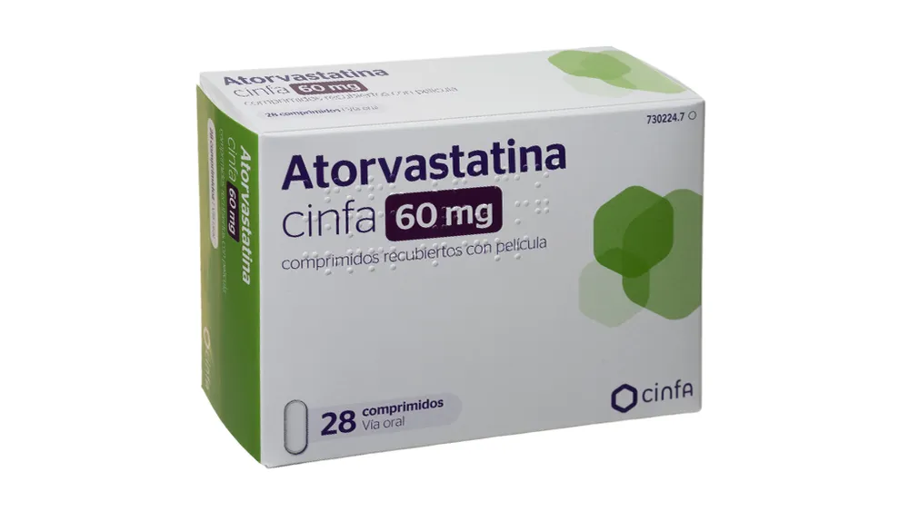 Atorvastatina Cinfa 60 mg compresse rivestite con film compresse, rivestite con film