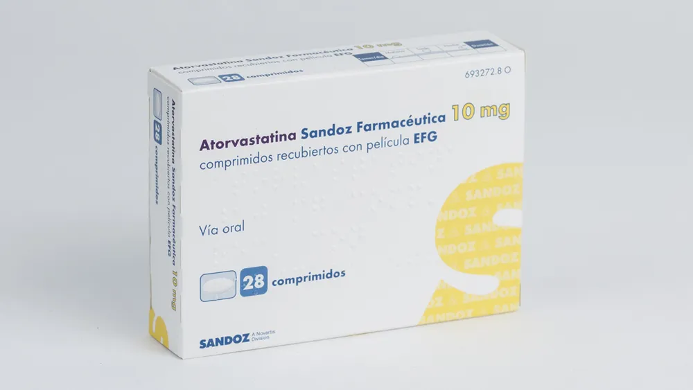 Atorvastatin Sandoz Farmaceutica 10 mg film-coated tablets EFG tablets, film-coated